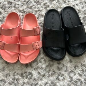 Tory Burch & Birkenstock sandals